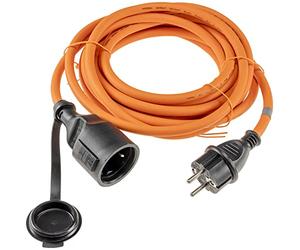 Cavo di prolunga ChiliTec da 5 m con cappuccio protettivo per uso interno ed esterno - H07RN-F 3G1.5 IP44 cavo in gomma, contatto di sicurezza, cavo elettrico per cantieri edili, giardini, tosaerba, a