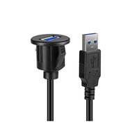 Cavo di prolunga Compatible With montaggio a incasso da pannello USB 3.0 con fibbia compatibile con cruscotto Compatible With moto da barca Compatible With camion Car-r 1M ( Size : 1M , Color : Circul