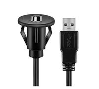 Cavo di prolunga Compatible With montaggio a incasso da pannello USB 3.0 con fibbia compatibile con cruscotto Compatible With moto da barca Compatible With camion Car-r 1M ( Size : 1M , Color : Circul