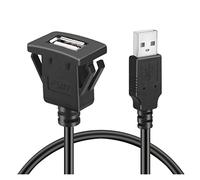 Cavo di prolunga Compatible With montaggio a incasso da pannello USB 3.0 con fibbia compatibile con cruscotto Compatible With moto da barca Compatible With camion Car-r 1M ( Size : 1M , Color : Square