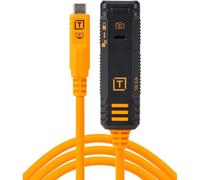 Tether Tools Cavo TetherPro Optima 10G TetherBoost con meccanismo di blocco USB-C 4,8 m (arancione)