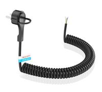 Cavo di prolunga con contatto di protezione 7 m, con spina Schuko extra piatta, connettore estensibile, cavo di prolunga in plastica, cavo di alimentazione Schuko 230 V/16 A, nero