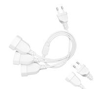 Cavo di Prolunga con Presa Piatta 3 in 1 Cavo di Alimentazione Prolunga Europea 55cm 250 V/2.5 A per TV PC Spina Computer Monitor Beamer Elettrodomestici Lampa