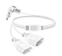 Cavo di prolunga con spina europea, 1 m, piatto, 3 in 1, cavo di alimentazione triplo tipo C, 0,75 mm² max, prolunga per TV PC