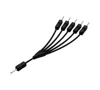Cavo di prolunga da 2,54 mm 1 maschio a maschio multiplo, 20 cm, nero x 5 | Cavo splitter da 2,54 mm per breadboard e collegamento del modulo con isolamento in PVC per progetti di elettronica
