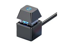 Cavo di prolunga da 2 m con pulsante quadrato di accensione/spegnimento della luce LED, nero