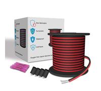 Cavo Di Prolunga Da 20 Metri 2X0;32Mm² 22AWG 2 Conduttori Cavo Elettrico Rosso E