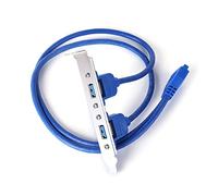 Cavo di prolunga da 20 pin a doppio deflettore USB 3.0 USB 3.0 ad alta velocità Staffa di espansione del pannello posteriore Cavo dati da 5 Gbps Compatible With scheda madre a 2 porte
