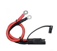 Cavo di prolunga da 30 cm, 10 AWG, SAE a O-Ring, con cappuccio protettivo, filo di rame stagnato per caricabatterie, pannello solare, automotive e per collegamento di alimentazione esterna, rosso e