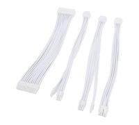 Cavo di prolunga dell'alimentatore in nylon tessuto da 30 cm, bianco, per schede madri e schede grafiche