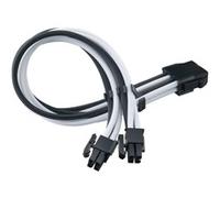 Silverstone SST-PP07E-EPS8BW - Cavo prolunga di Alimentazione, 30 cm, EPS 8 Pin a EPS/ATX 4+4 Pin, Colore: Nero/Bianco