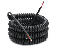Cavo di prolunga di alimentazione termoretraibile 18AWG 4 core spirale molla cavo nero cavo telescopico per uso industriale/domestico molla retrattile
