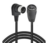 Cavo di prolunga DIN, MIDI 5 pin, DIN 90 gradi, da spina maschio a femmina, audio MIDI/AT cavo adattatore per tastiera MIDI, sintetizzatore, organo (3 metri)