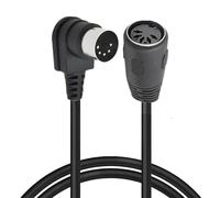 Cavo di prolunga DIN, MIDI 5 pin DIN 90 gradi da spina maschio a femmina femmina audio MIDI/AT cavo adattatore per sintetizzatore tastiera MIDI, organo (1,5 metri)