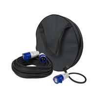 Cavo di prolunga Gimeg Elektra Caravan prolunga 20m con custodia + adattatore 35cm Colore: nero/blu