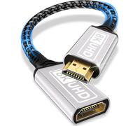Cavo di prolunga HDMI,0,2M 8K 60HZ 4K 120HZ 144HZ Cavo di prolunga HDMI 2.1 da maschio a femmina 48 Gbps UHD ad altissima velocità eARC HDCP 2.3 Dynamic HDR10+ Compatibile con TV Stick,HDTV,PS 5 PS 4