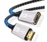 Cavo di prolunga HDMI,1M 8K 60HZ 4K 120HZ 144HZ Cavo di prolunga HDMI 2.1 da maschio a femmina 48Gbps UHD ad altissima velocità eARC HDCP 2.3 HDR10+ dinamico Compatibile con TV Stick,HDTV,PS 5 PS 4