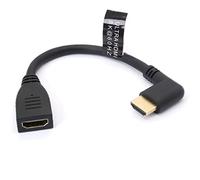 Cavo di prolunga HDMI 8K, corto, HDMI 2.1 maschio a femmina, angolo di 90 gradi, ad alta velocità, 48 Gbps, supporto 8K a 60Hz, 4K a 120Hz, HDR dinamico, eARC, VRR, 3D per TV/PC/PS5/set-top box