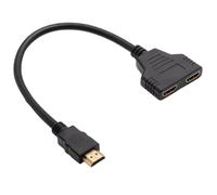 Cavo di prolunga HDMl, 1 Ingresso 2 Uscite 30cm Adattatore HDM Maschio con Doppia Presa Femmina Simultaneo Sdoppio Splitter, Compatibile con TV Stick, HDTV, PS 5, Monitor