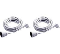 Cavo di prolunga in plastica Meister 5 m - per uso interno (IP20) - presa Schuko - bianco (Confezione da 2)