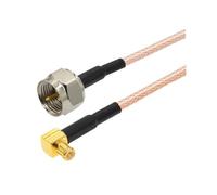 Cavo di prolunga MCX-F da 2 pezzi/lotto, MCX maschio a F femmina, coassiale RG316, antenna SDR RF(F Male to MCX M90,15CM)