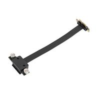 Cavo di Prolunga PCI-E 1X Cavo di Prolunga Doppio a 90 Gradi Cavo PCl-E Gen3 8 Gbps Ad Alta velocità PCI Express Riser, con Indicazione LED e Adattatore di Rete con Pad Magnetico