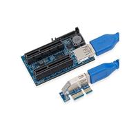 Cavo di Prolunga PCI-e 1X un Cavo Adattatore Pcie Doppia Porta 4X Scheda di Espansione PCI-e NIC Doppia Interfaccia Cavo di Prolunga da 0,6 M