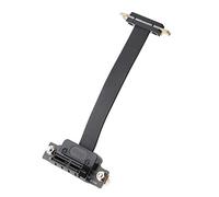 Cavo di Prolunga PCI-E, Cavo Riser PCI-E 1X PCI Express da 10 Cm Adattatore di Rete PCI-E da 90 Gradi con Indicazione LED e Pad Magnetico