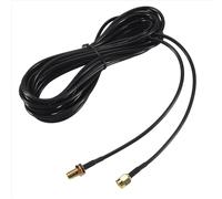 Cavo di prolunga per antenna Wi-Fi RP-SMA maschio-femmina nero da 5 m