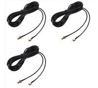Cavo di prolunga per antenna Wi-Fi RP-SMA maschio-femmina nero da 5 m, 3 pezzi