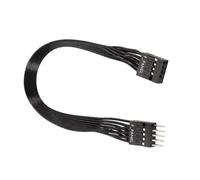 Cavo di prolunga per cablaggio dell'alloggiamento, 9 poli, nero, 1 m | Spina con estremità etichettate per la configurazione dei tasti frontali desktop