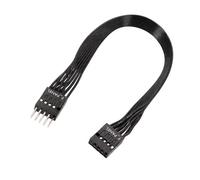 Cavo di prolunga per cablaggio dell'alloggiamento, 9 poli, nero, 20 cm | Spina con estremità etichettate per la configurazione dei tasti frontali desktop