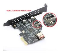 Cavo di Prolunga per Collettore del Pannello Frontale USB 3.1 Tipo C, Cavo da Tipo e un USB 3.1 Tipo C, Cavo Adattatore Interno, con Pannello (50 Cm)