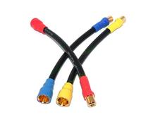Cavo di prolunga per connettore a proiettile da 6,5 mm maschio a 8 mm femmina, 10 AWG da 4,9 pollici per motore RC e ESC