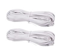 Cavo di prolunga per connettore telefonico RJ11 da 2 pezzi, 10 m, bianco