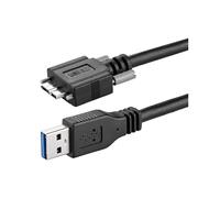 Cavo di Prolunga per Fotocamera USB 3.0 Tipo A Maschio A Micro-B Maschio con Viti di Bloccaggio, 1,5 M