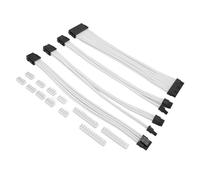Cavo di Prolunga per Scheda Grafica CPU della Scheda Madre, Cavo di Prolunga per CPU Fettuccia in Nylon Ad Alta conduttività 4 Pezzi Flessibile Professionale per Computer (White)