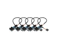 Cavo di Prolunga per Scheda Madre con Splitter USB 1 A 2 A 9 Pin, Adattatore Header 1 A 2 per Connettori USB del Pannello Frontale del PC, 5 Pezzi