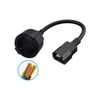 Cavo di Prolunga per UPS PDU da IEC C14 A Presa Europea Schuko, 30 cm, Schuko CEE7/4.