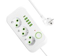 Cavo di prolunga per uscita, striscia a piatta - Disposizione ad angolo di 45° della striscia in stile europeo - Prolunga Striscia di uscita piatta Striscia di protezione contro le sovratensioni Prote