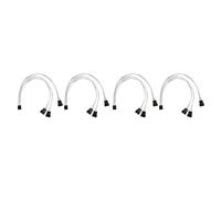 Cavo di Prolunga per Ventola PWM, Terminali Placcati in Oro Professionali con Giunto Fisso da 4 Pezzi Cavo di Prolunga per Ventola PC Standard per Ventola di Raffreddamento del