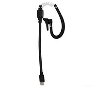 Cavo di prolunga per walkie talkie con connettore di tipo C - Cavo microfono a mano audio chiaro K-Head Radio Headset nero 20 cm (catetere trasparente)