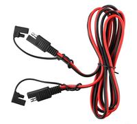 Cavo di prolunga SAE da maschio a maschio, 14 AWG, lunghezza 2 m, con adattatore antipolvere e antipolarità, per l'uso con vari sistemi di ricarica per pannelli solari
