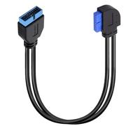 Cavo di prolunga SATA USB, USB 3.0, scheda madre anteriore, 19 pin, cavo di prolunga USB 3.2 Gen 2 (USB 3.1), adattatore interno 20 pin, scheda madre intestazione, cavo 10 Gbps (Right)