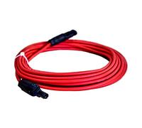 Cavo di prolunga solare, 6 mm², con connettori solari, rosso, lunghezza 15 m, cavo adattatore solare, cavo di collegamento fotovoltaico, IP67, con spina impermeabile
