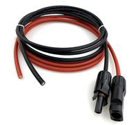 Cavo di prolunga solare a testa singola femmina e maschio da 1 M, 2 M, 3 M, 5 M, 8 M, 10 M, 15 M, 20 M, cavo fotovoltaico da 6/4/2,5 mm2(Black and Red,6M_14AWG 2.5MM)