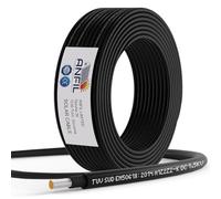 Cavo di Prolunga Solare ANFIL® 4mm² - Cavo per Pannelli Solari Fotovoltaici Rosso e Nero - 1800V DC - Doppio Isolamento, Alta Qualità, Resistente ai Raggi UV e alle Intemperie (Nero, 100m)