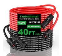 Cavo di prolunga solare da 10 AWG con connettore femmina e maschio con coppia extra gratuita di connettori per pannello solare Kit adattatore strumento (12 m)