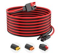 Cavo di prolunga solare da 10 AWG, connettore solare ad adattatore Anderson, cavo di prolunga di ricarica per pannello solare pieghevole per camper, 30 cm