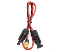 Cavo di prolunga solare da 12 AWG per porta femmina XT60 con nucleo in rame stagnato resistente antigelo per attrezzatura da campeggio all'aperto 0,6 m